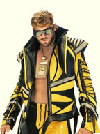 Logan Paul WrestleMania 38 Black and Yellow Leather Jacket