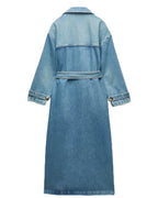 Long-Denim-Trench-Coat-Women-Back-Side