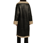 Shearling Coat Style Leather Duster For Women Zing Apparel