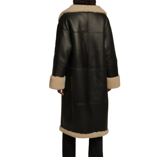 Shearling Coat Style Leather Duster For Women Zing Apparel