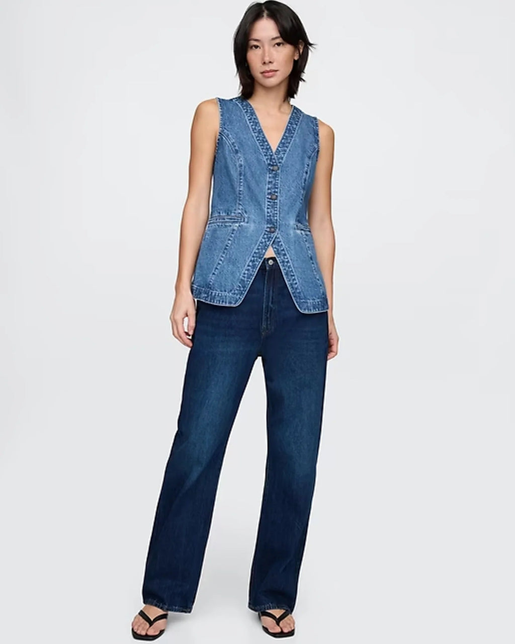 Longline-Denim-Vest-Gap