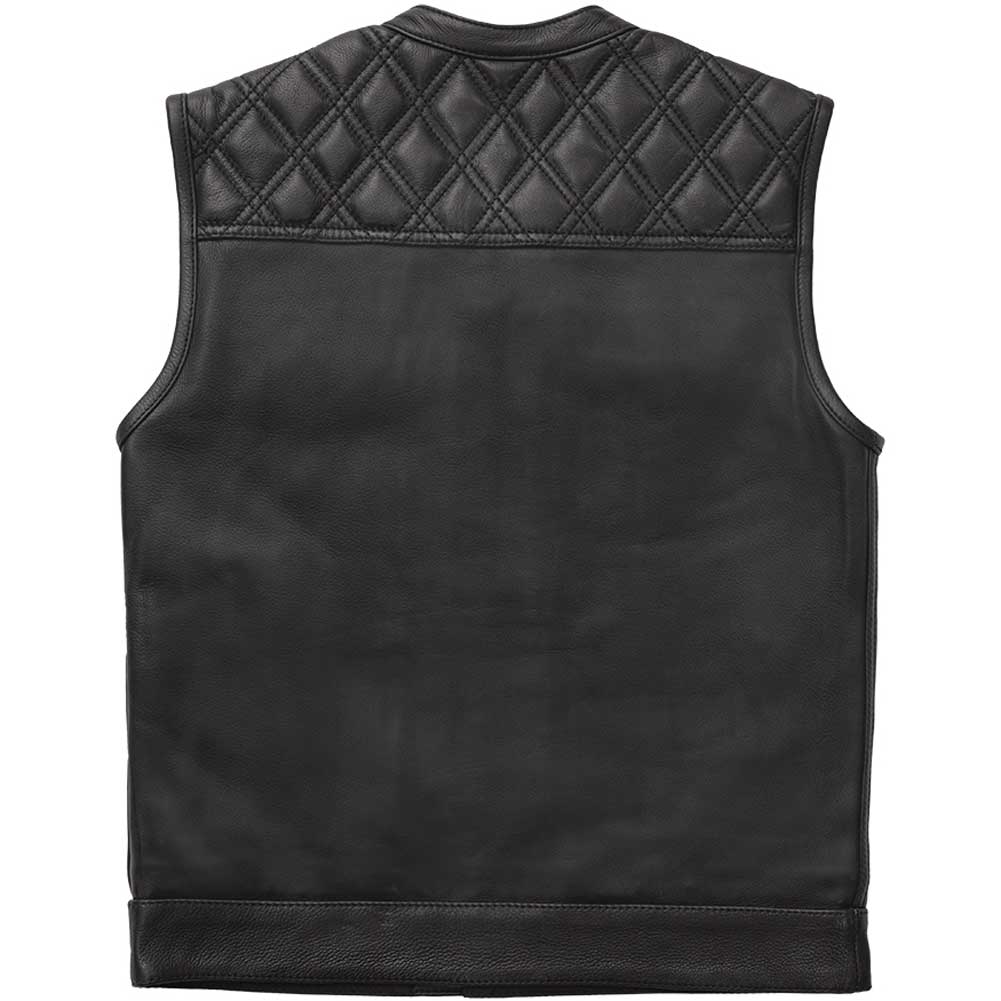 Texas Ranger Leather Vest Men Black Zing Apparel