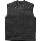 Texas Ranger Leather Vest Men Black Zing Apparel