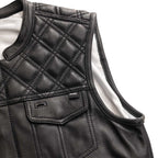 Texas Ranger Leather Vest Men Black Zing Apparel