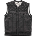 Texas Ranger Leather Vest Men Black Zing Apparel