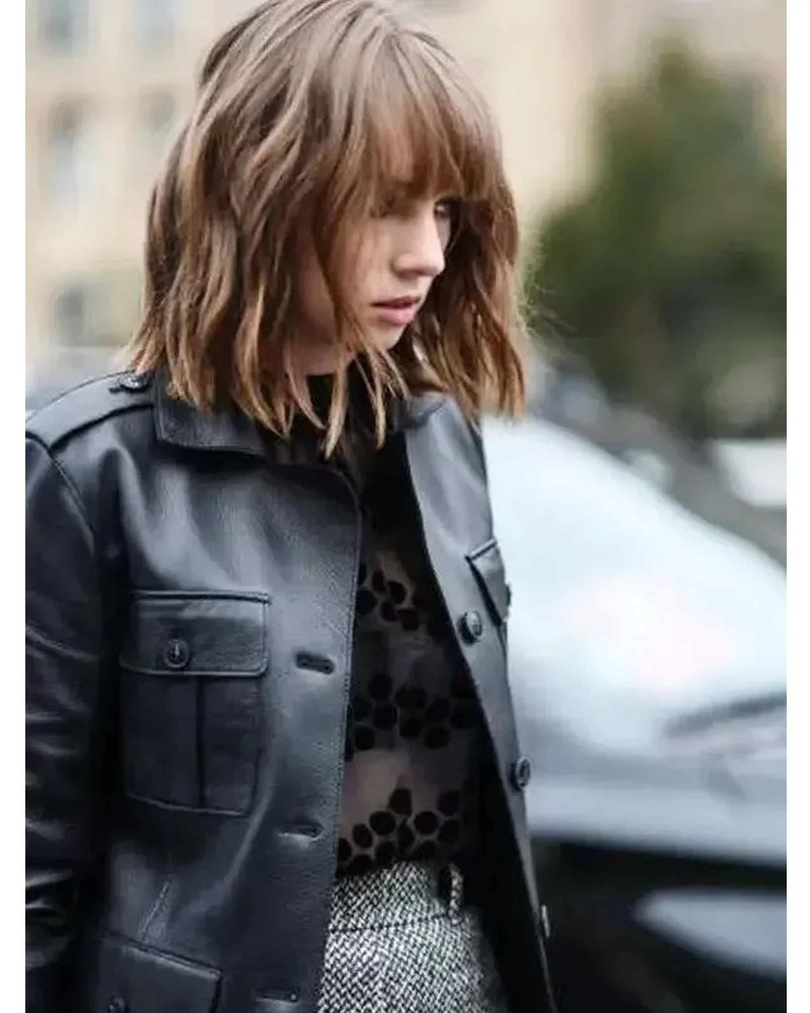 Maya Hawke Stranger Things Leather Coat