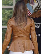 Melania Trump Leather Coat