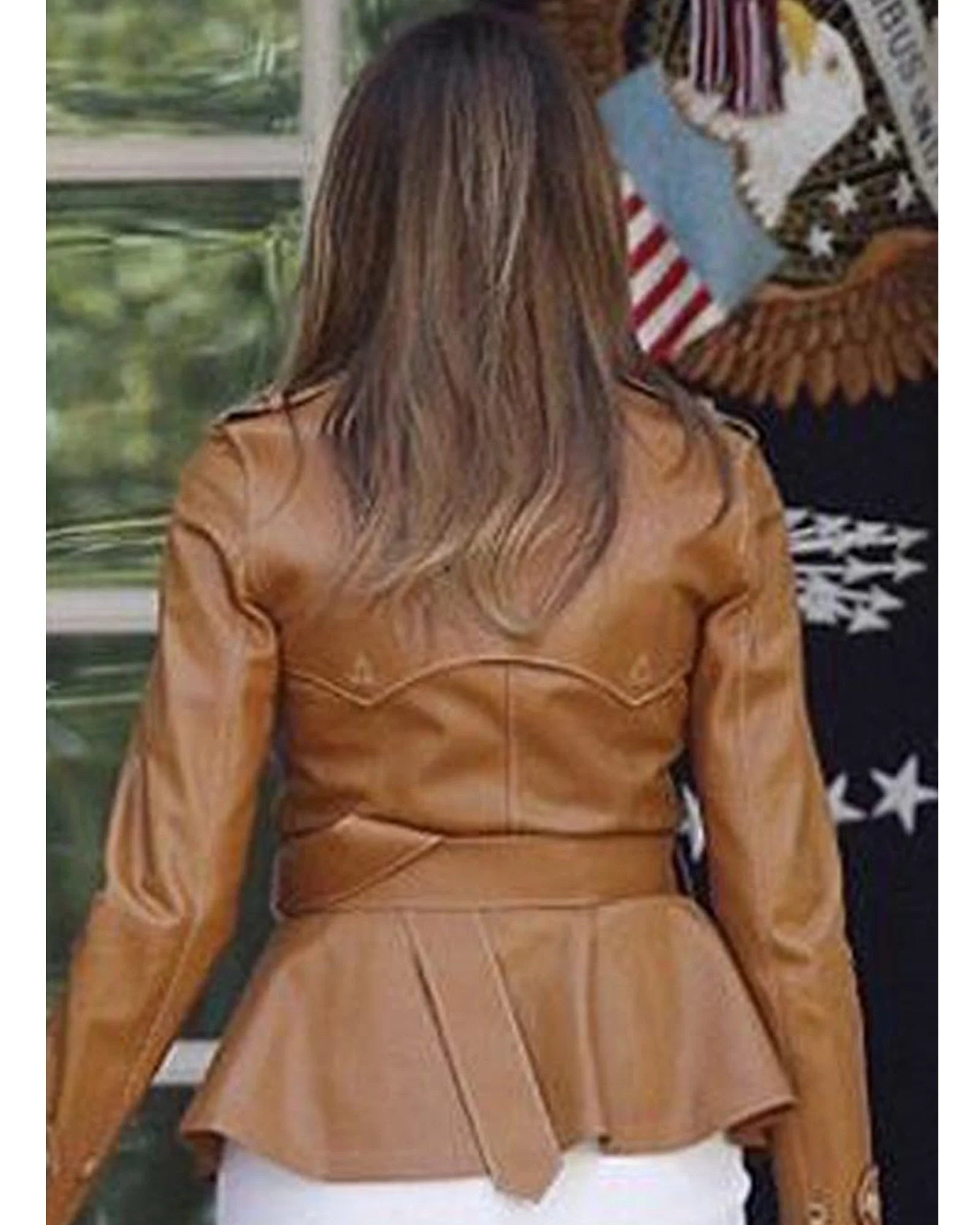 Melania Trump Leather Coat