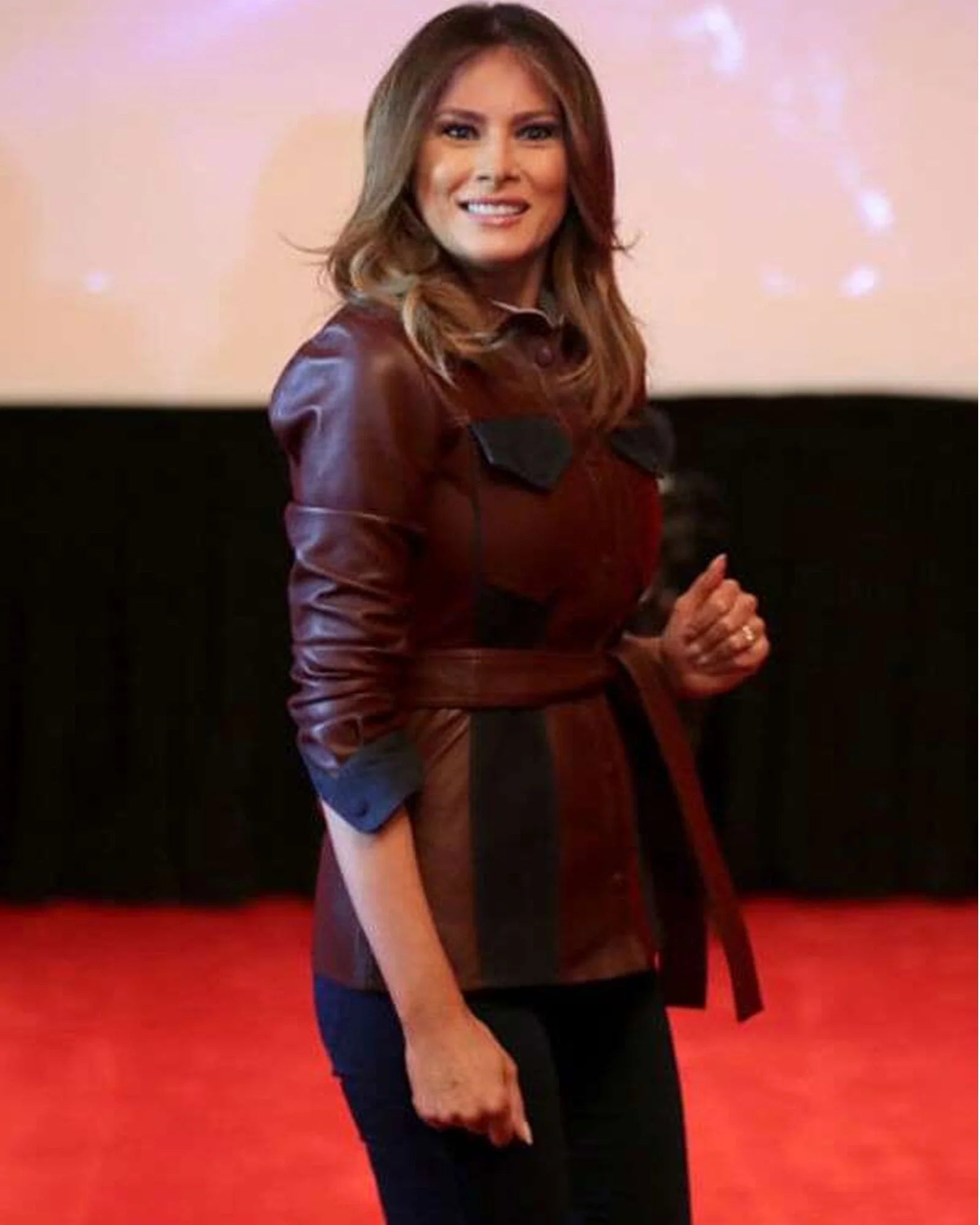 Melania-Trump-Leather-Jacket