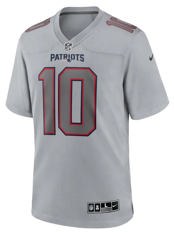 Men-Nike-Drake-Maye-Gray-New-England-Patriots-Atmosphere-Fashion-Game-Jersey