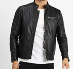 Men_Black_Collar_Strap_Leather_Jacket