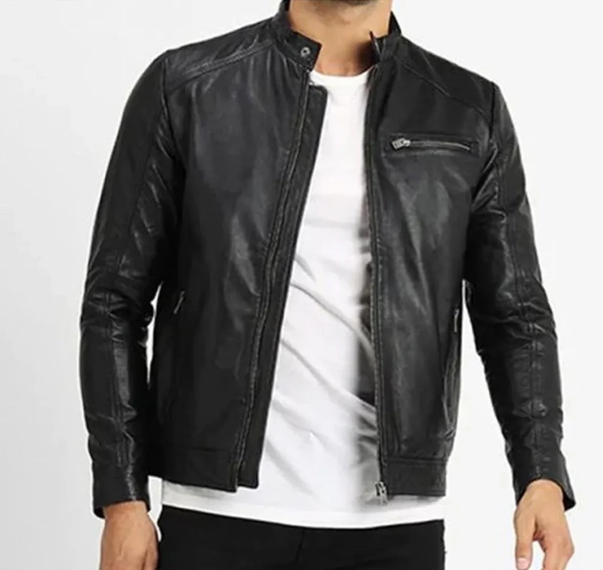 Men_Black_Collar_Strap_Leather_Jacket