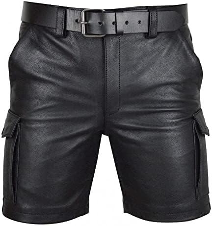 Men_Punk_Style_Leather_Shorts