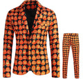 Men's Halloween Pumpkin Regular Fit Suit