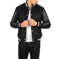 College Varsity Jacket Men, Black Zing Apparel