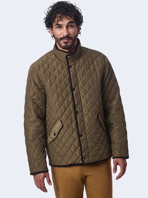 Mens-Harbor-Quilted-Olive-Jacket