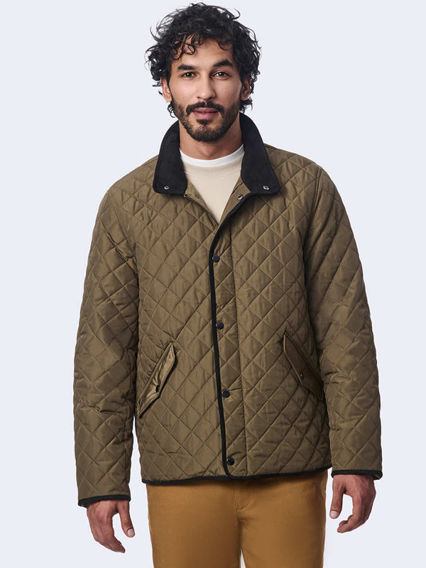 Mens-Olive-Harbor-Quilted-Jacket