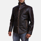 Mens Drakeshire Brown Leather Jacket Buy