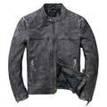 Mens Genuine Leather Motorbike Fashion Jacket