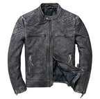 Mens Genuine Leather Motorbike Fashion Jacket