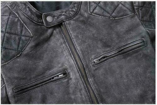 Mens Genuine Leather Motorbike Fashion Jacket Buy