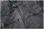 Mens Genuine Leather Motorbike Fashion Jacket Buy