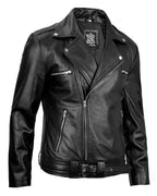 Mens Leather Motorcycle Jacket
