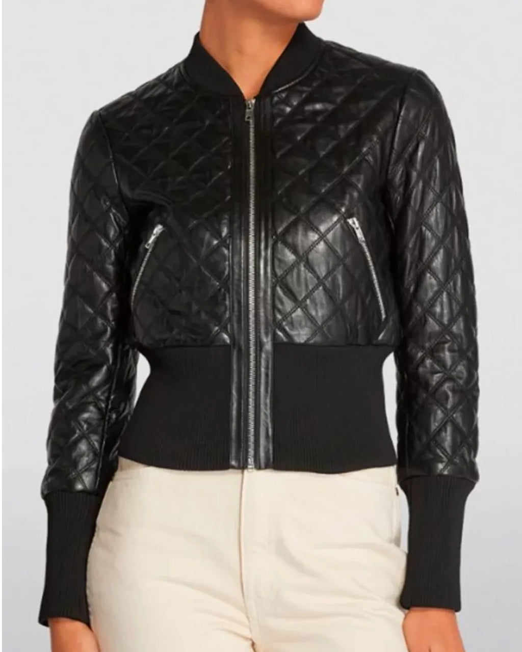 Michelle-Keegan-Fool-Me-Once-2024-Black-Quilted-Jacket