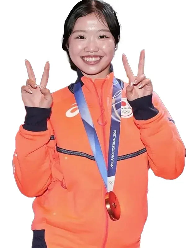 Milano-Cortina-2026-Winter-Olympics-Team-Japan-Ami-Nakai-Orange-Jacket