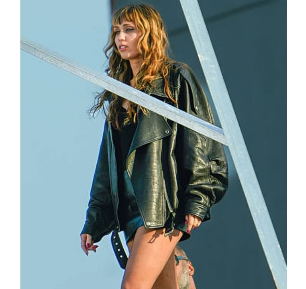 Miley-Cyrus-Black-Leather-Jacket