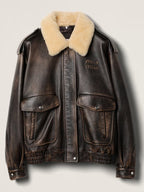 Miu Miu Leather Shearling Jacket