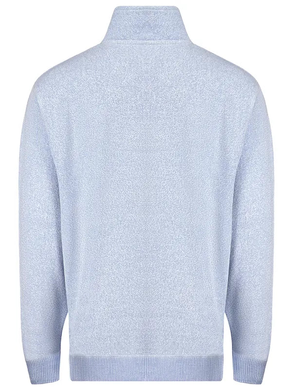 Mock Shirt Jumper Blue Back