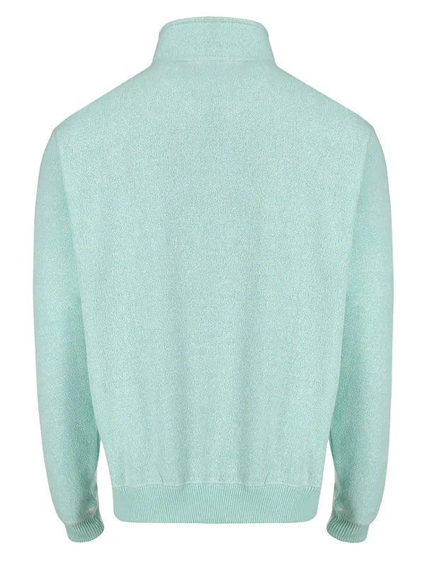 Mock Shirt Jumper Green Back