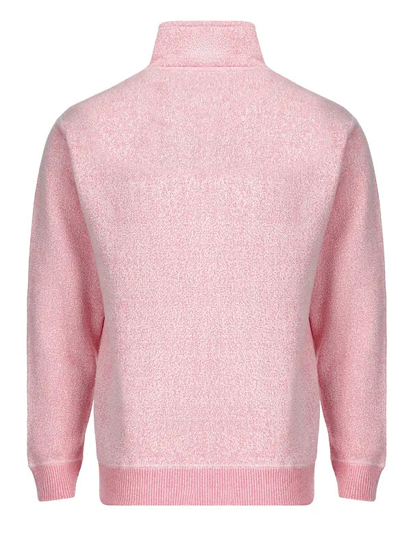 Mock Shirt Jumper Pink Back