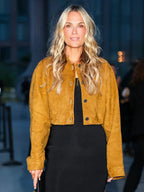 Molly-Sims-Khaite-Fashion-New-York-Camel-Suede-Jacket