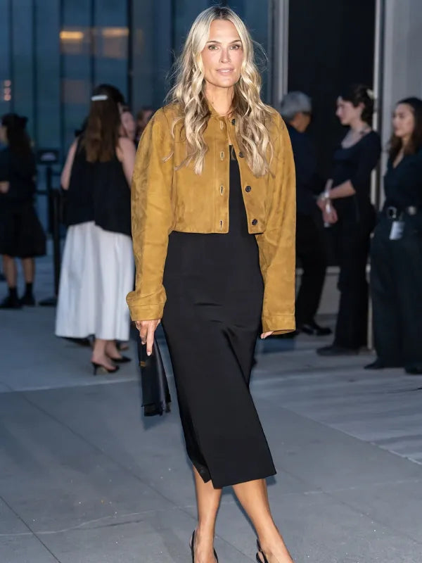 Molly-Sims-Khaite-Fashion-New-York-Suede-Jacket-Camel-Brown