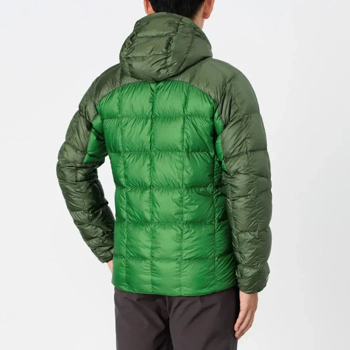 Montbell Jacket Puffer Green Hooded Back