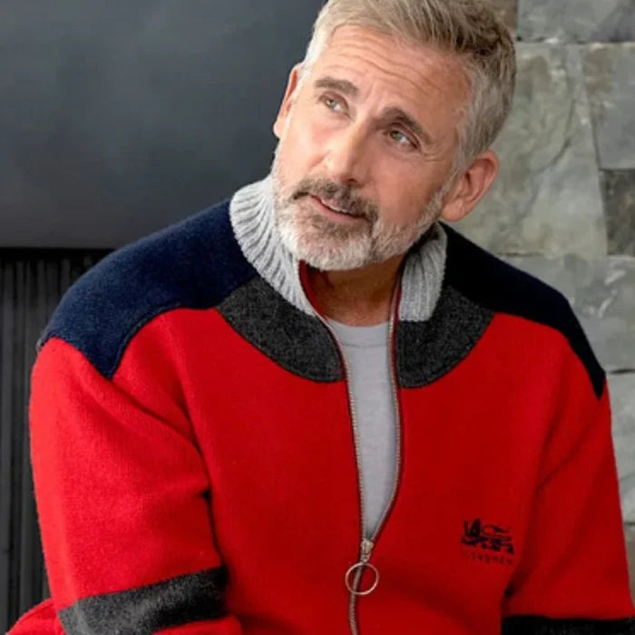 Mountainhead_2025_Steve_Carell_Red_Wool_Jacket