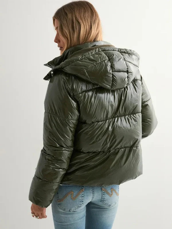 Nelly Puffer Jacket Green Back