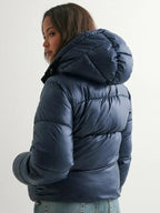 Nelly Puffer Jacket Navy Back