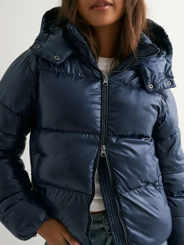 Nelly Puffer Jacket Navy Sale