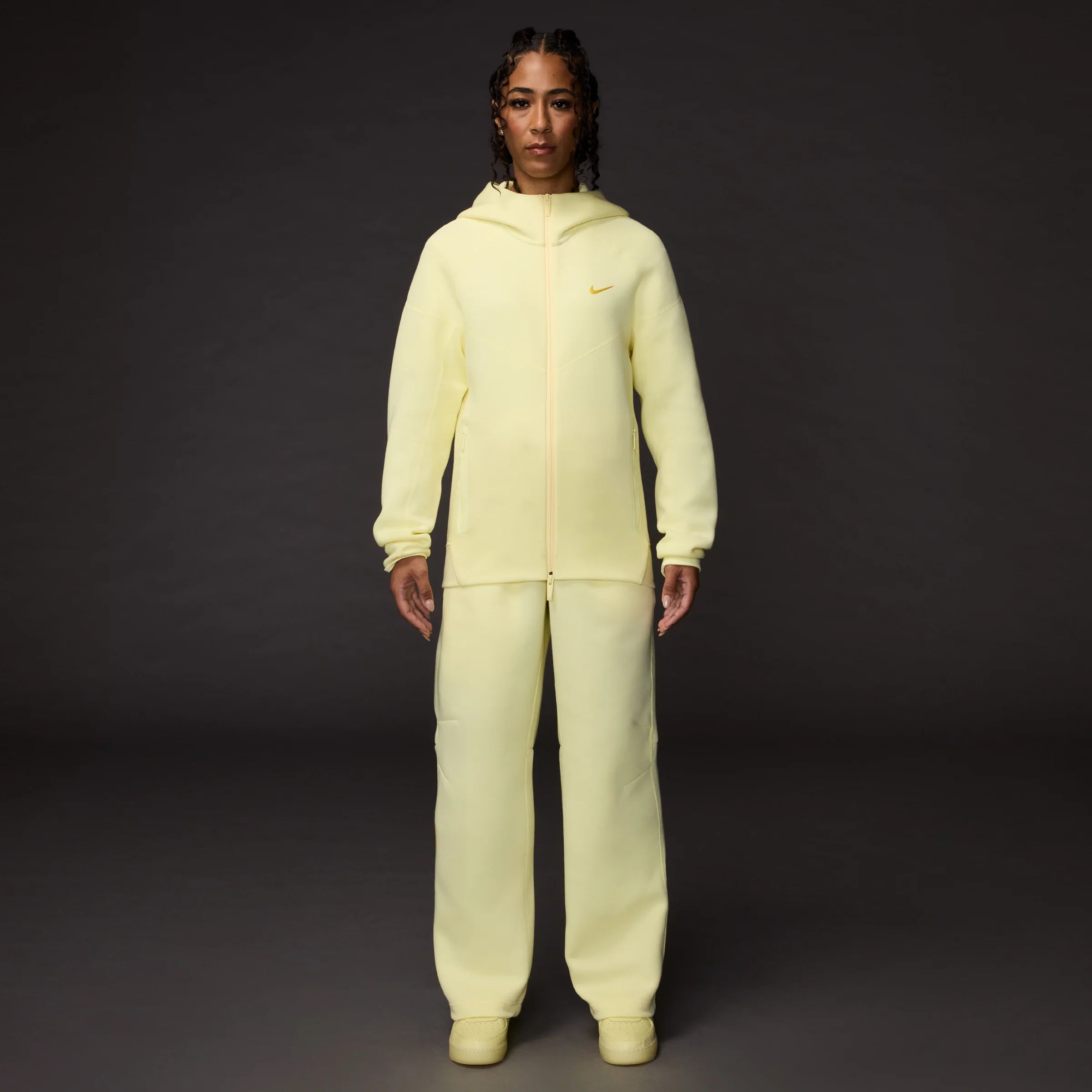 Nike-X-Nocta-Tech-Fleece-Full-Zip-Up-Hoodie-Citron-Tint