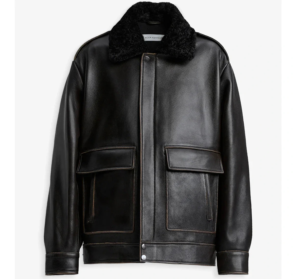 Nour Hammour Leather Jacket Drey