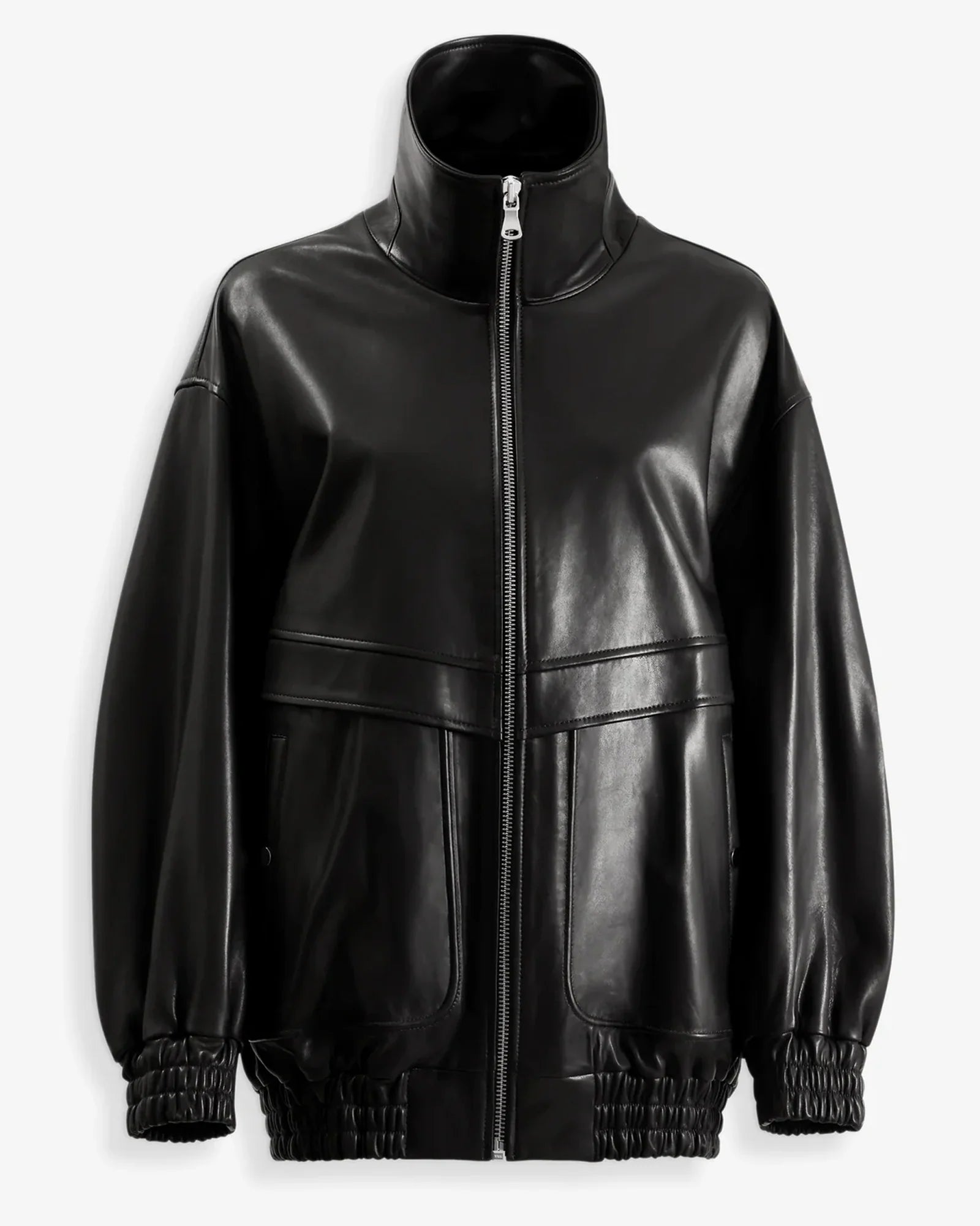 Nour Hammour Leather Jacket Black