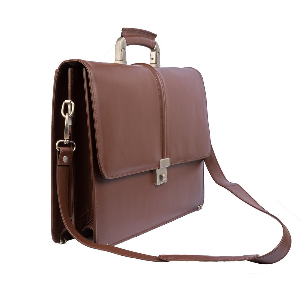 Modern Leather Office Bag with Lock Zing Apparel