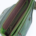 Vintage Leather Crossbody Bag, Green Zing Apparel