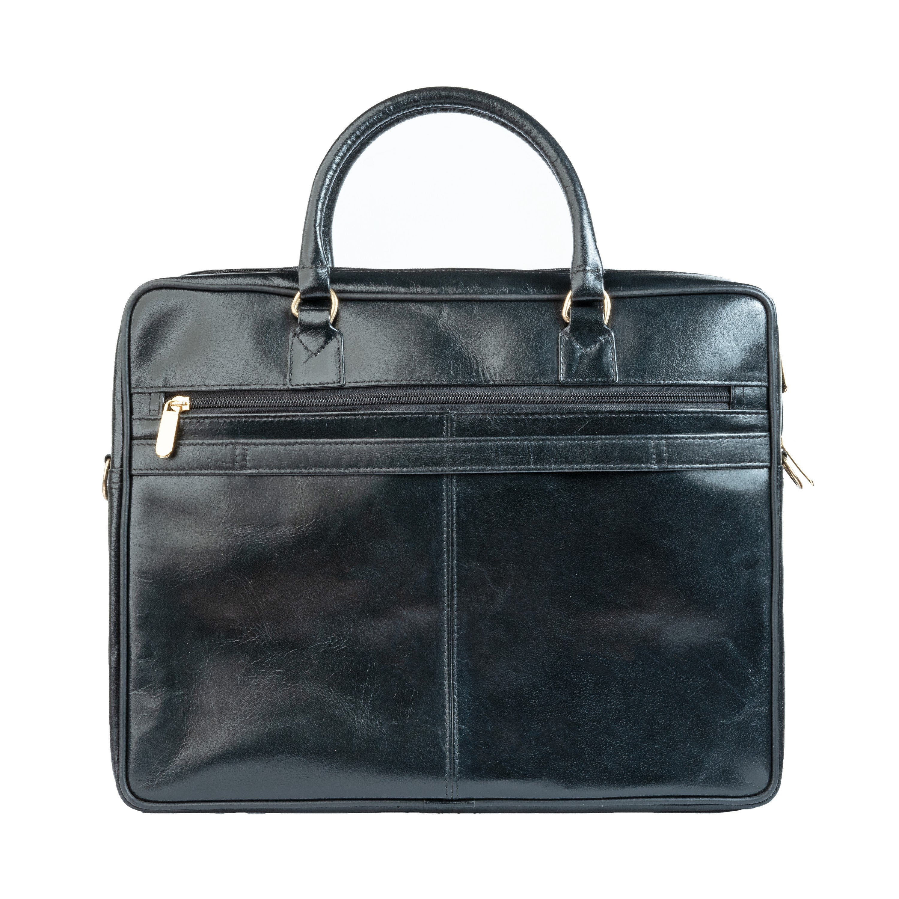 Premium Oil Pull Up Laptop Bag, Black Zing Apparel