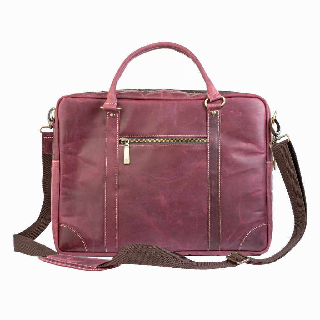 The Maverick Vintage Leather Laptop Bag Zing Apparel