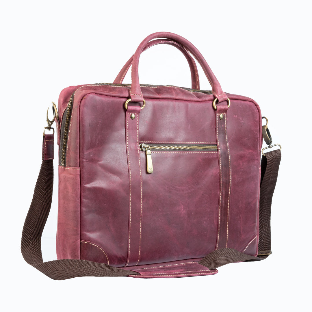 The Maverick Vintage Leather Laptop Bag Zing Apparel