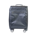 Premium Leather Cabin Trolley Bag, Black Zing Apparel
